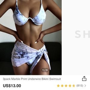 ▫️MARBLE 3 PIECE UNDERWIRE BIKINI